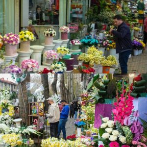 بازار پر رونق گل در رشت